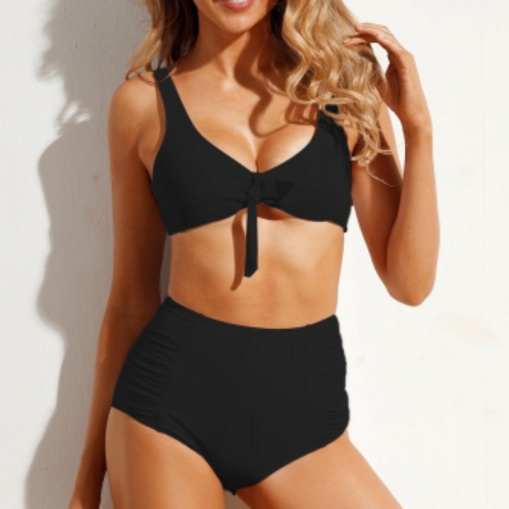 Black High Waist Swin